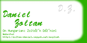 daniel zoltan business card